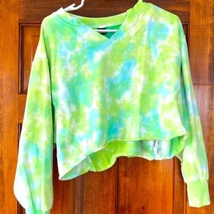 Tie Dye Cropped sweatshirt